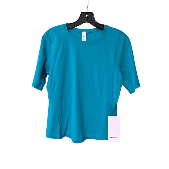 Lululemon Nulux Slim-Fit T-Shirt Size 6 Kelly Green Short-Sleeve Lightweight Act - Picture 1 of 2